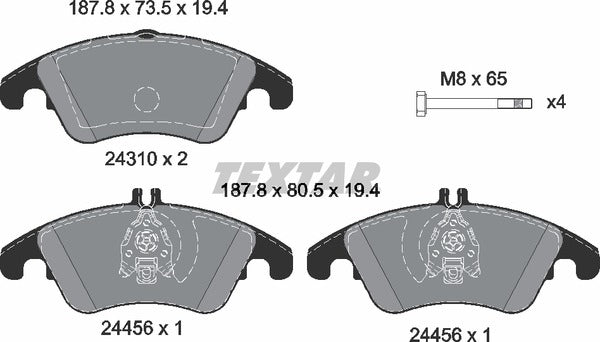 Mercedes-Benz, Brake Pad Set – Textar 2431001