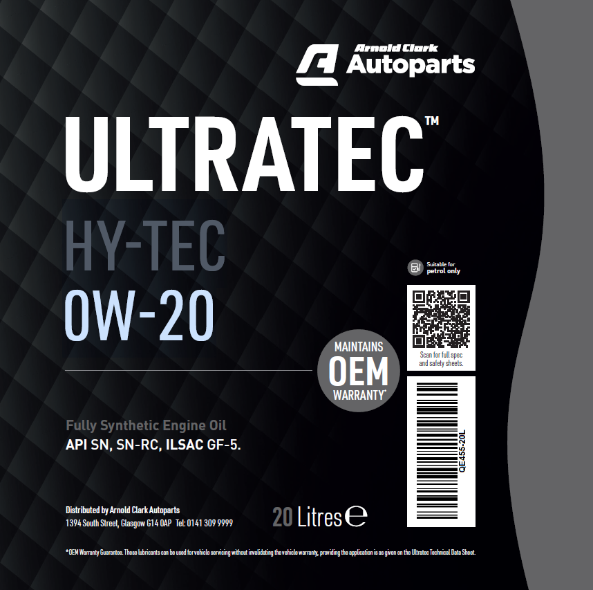 Ultratec HY-TEC 0W-20 20 Litre – E455-20L